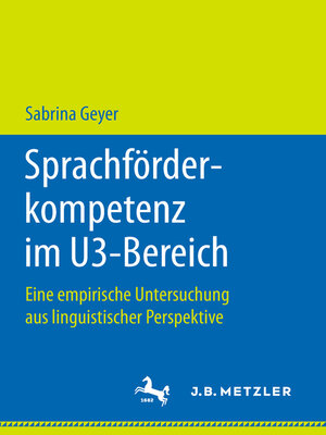 cover image of Sprachförderkompetenz im U3-Bereich